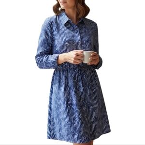 Maison Jules Womens Polka Dot Button Front Shirt Dress Feminine Medium